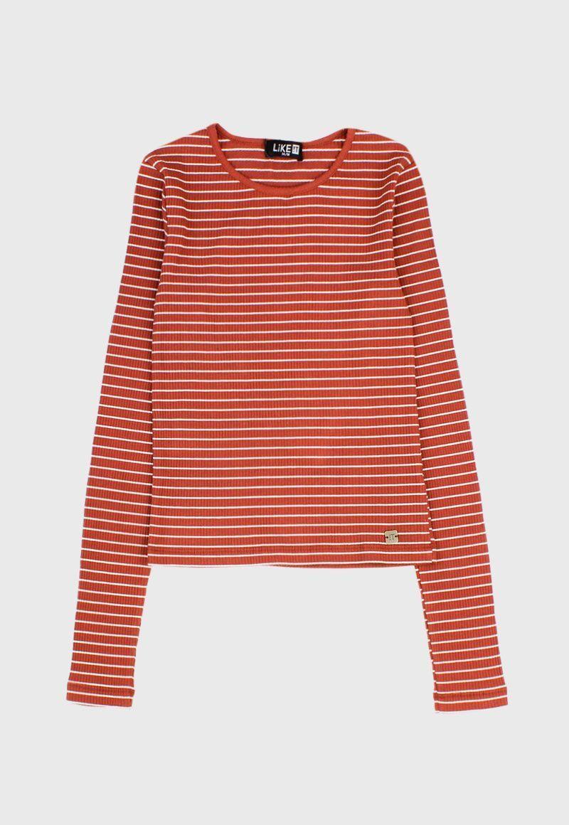 Polera teens niña listada nordic 531-0
