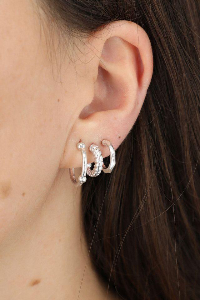 Aro Set Trinitiy Plateados Humana-1