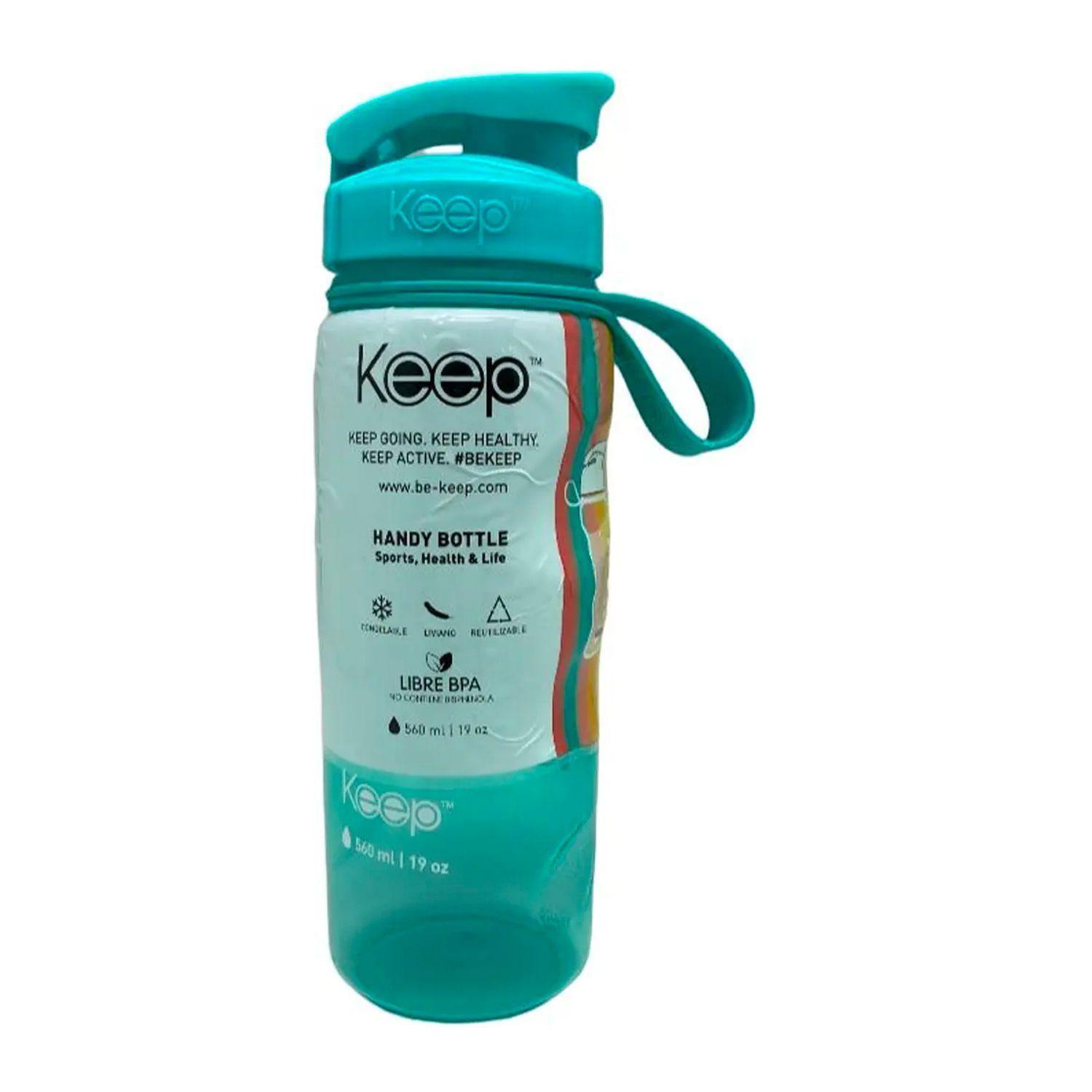 Botella Anatómica Con Mango 560ml Negro - Keep-1