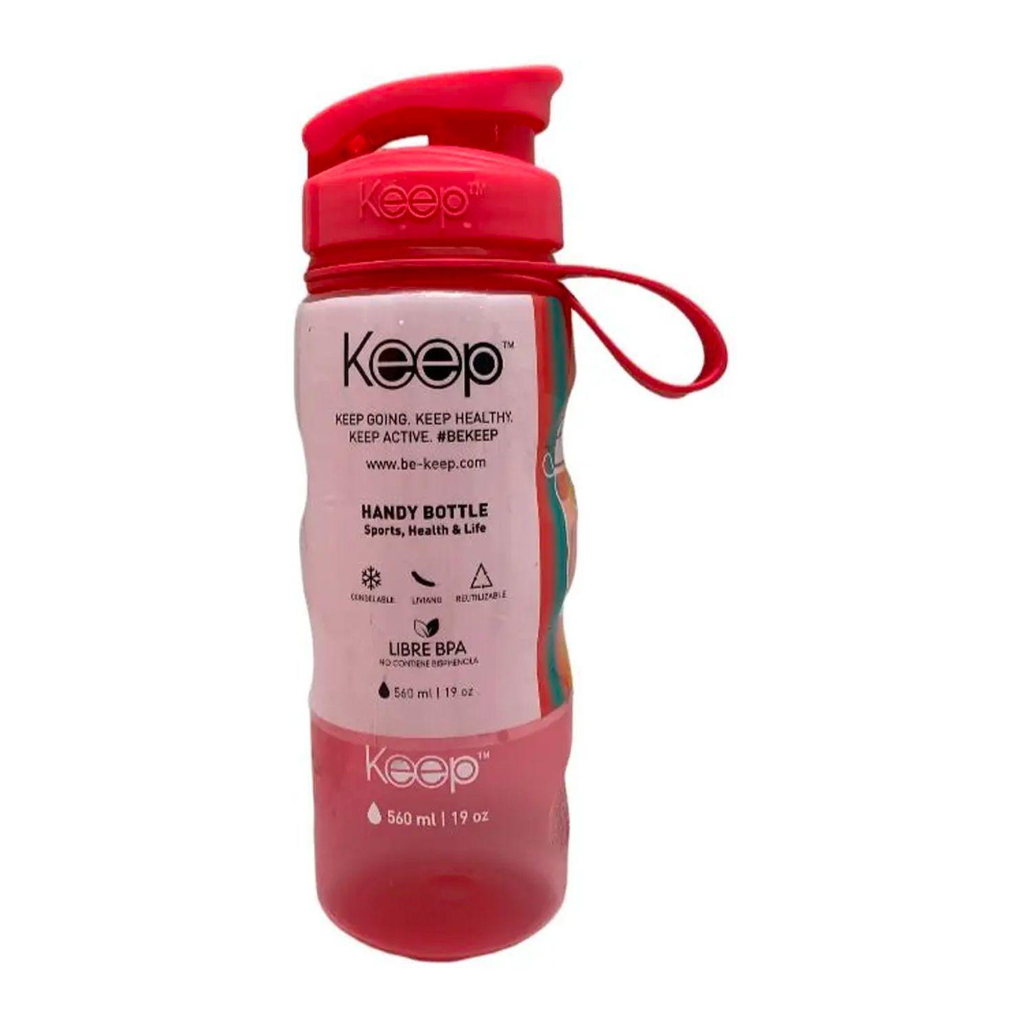 Botella Anatómica Con Mango 560ml Negro - Keep-5