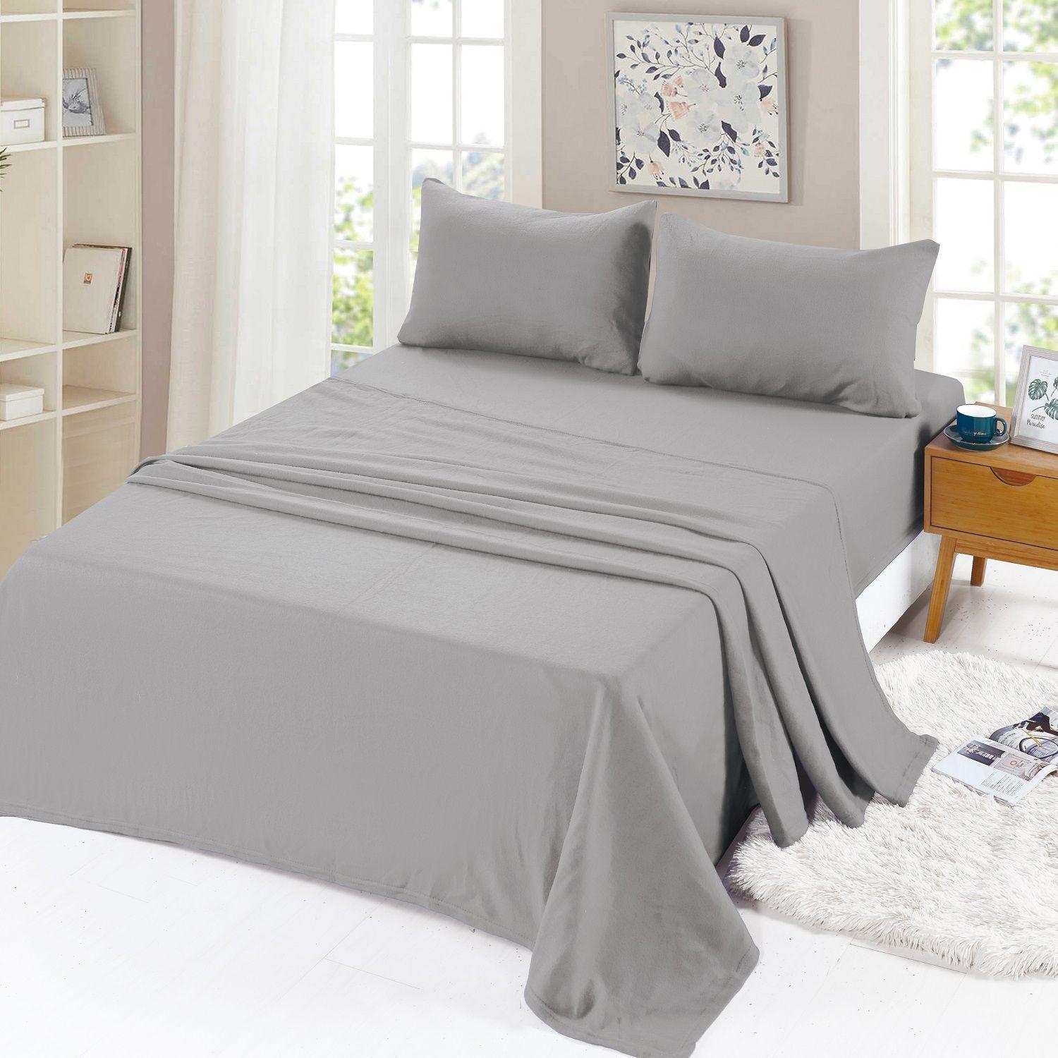 Juego de Sabanas Polar Domsa 1.5 Plazas Color Gris-0