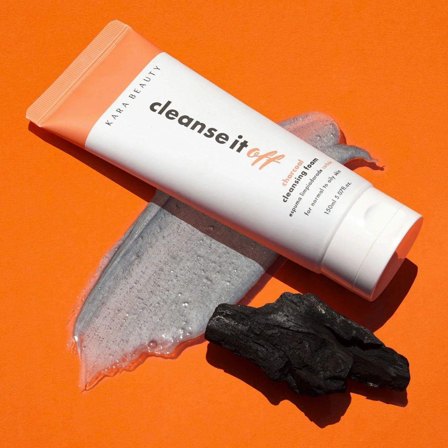 Espuma Limpiadora Facial "Cleanse It Off" Carbón Kara Beauty-2