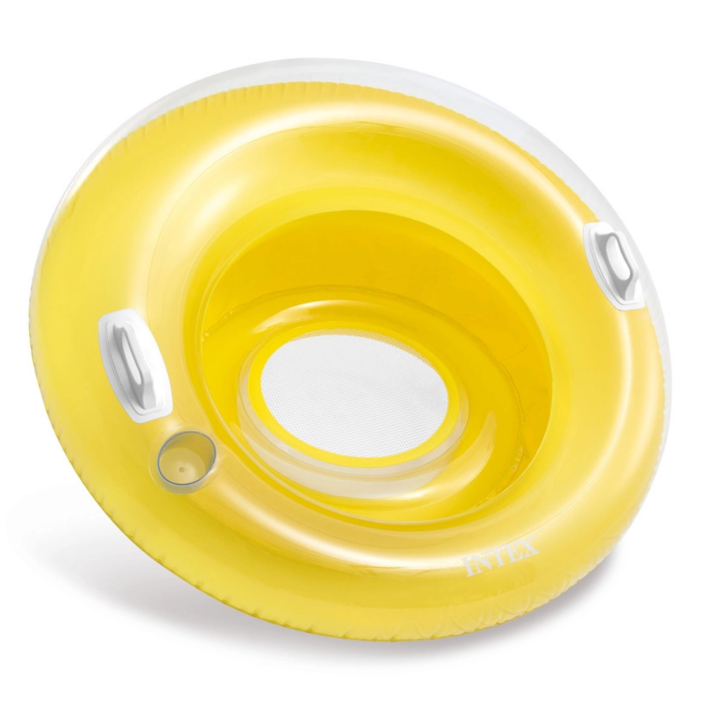 Asiento Flotante Inflable Sujetador 119Cm Amarillo-0