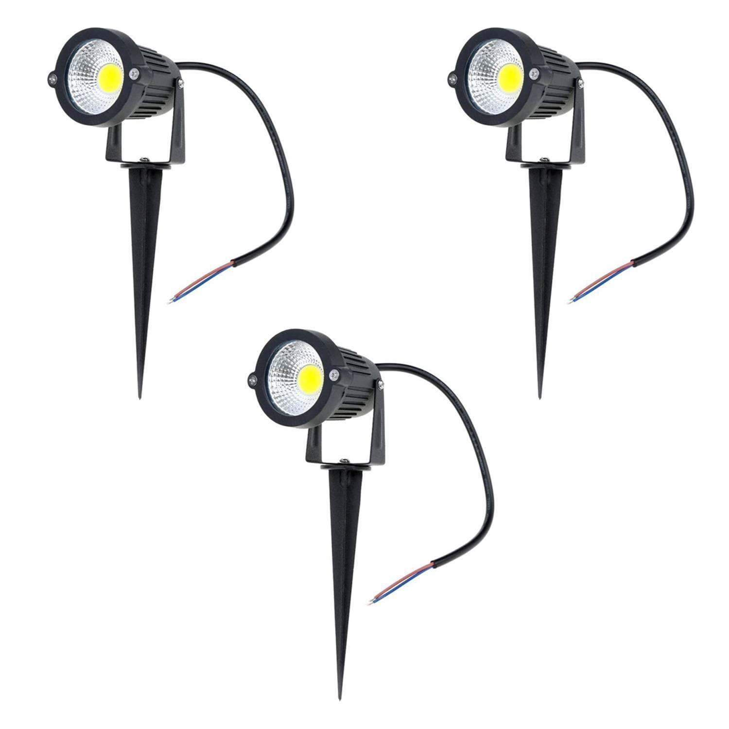 Pack 3 Foco LED Estaca Jardín 6W RGB-0