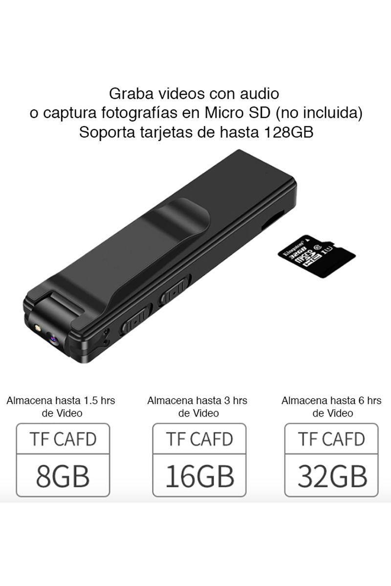 Mini Cámara Espía 1080p con micrófono portátil magnética-6
