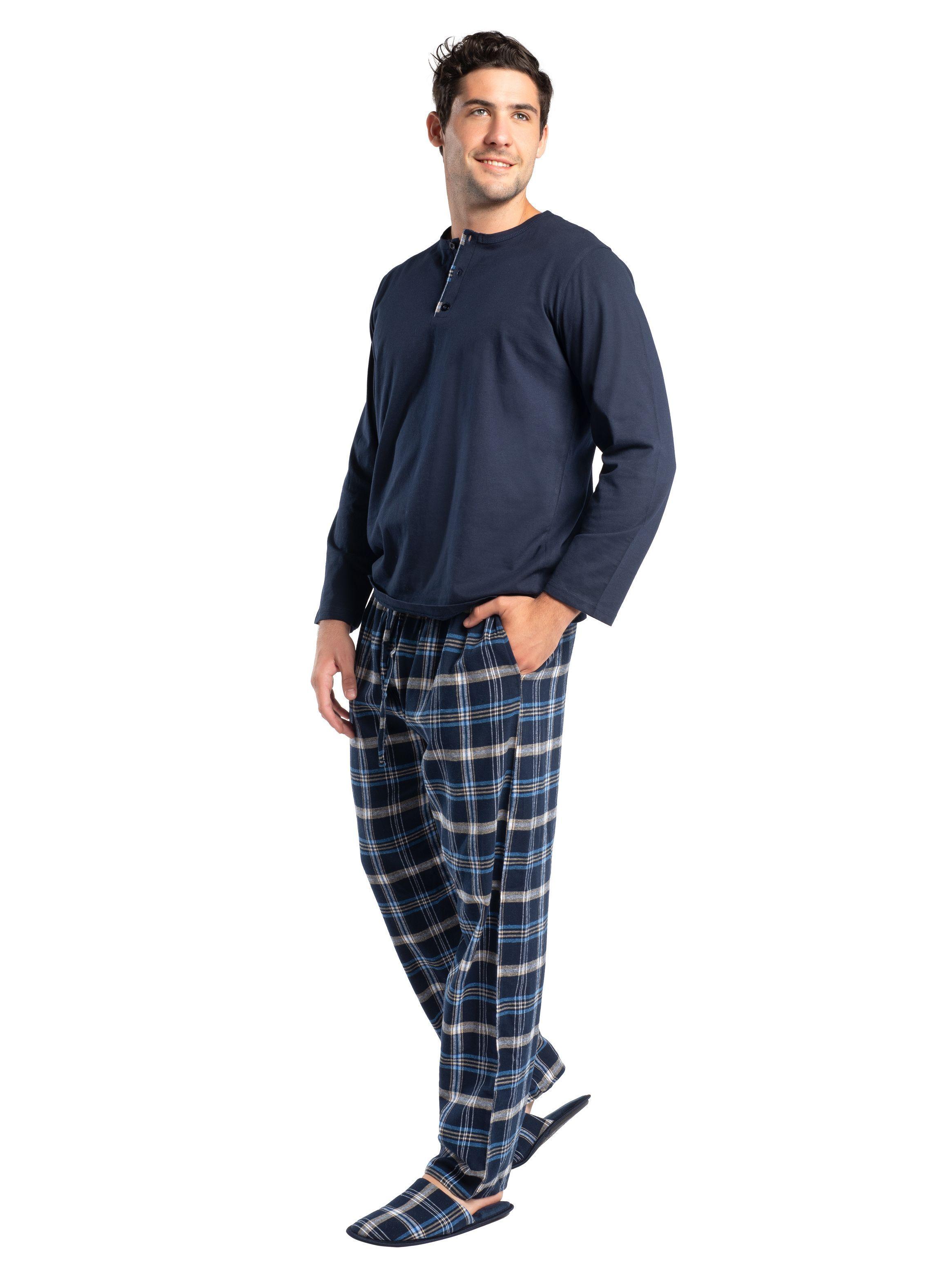 PIJAMA LARGO ALGODÓN+ PANTUFLAS-2