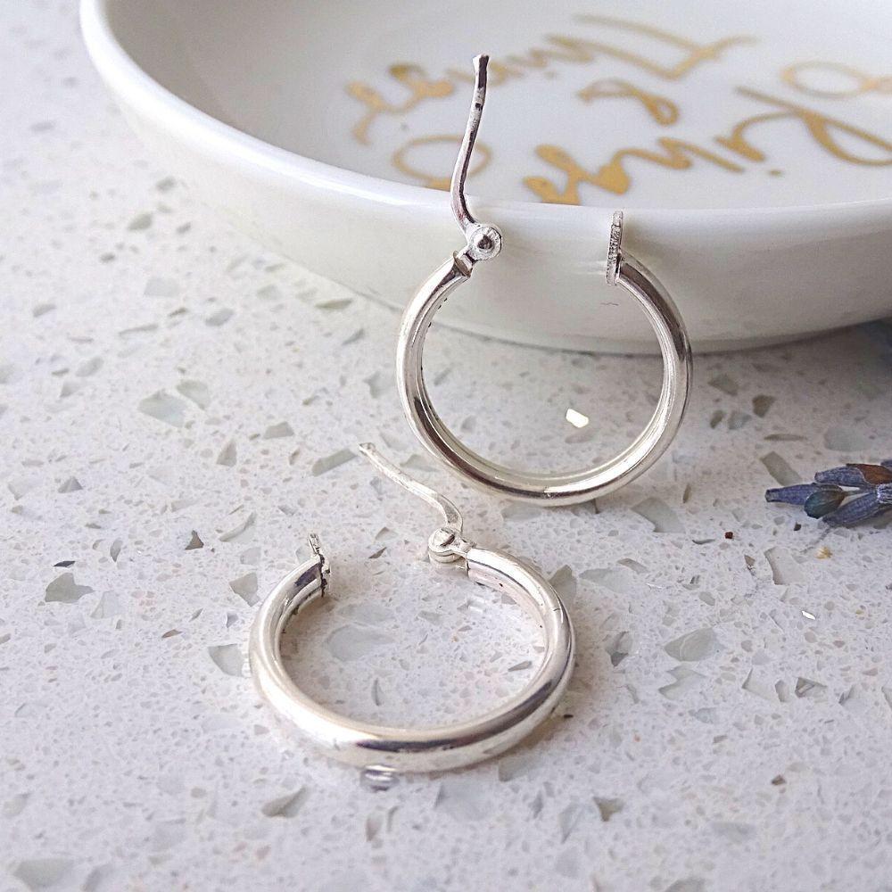 Aros De Plata 925 Argollas Gruesa G 2cm - MABELITA-0