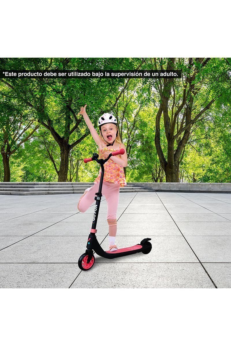 Scooter Eléctrico 12 Km/h Go Fun Rosa-1