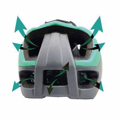 Casco enduro Negro Turquesa Hook-5