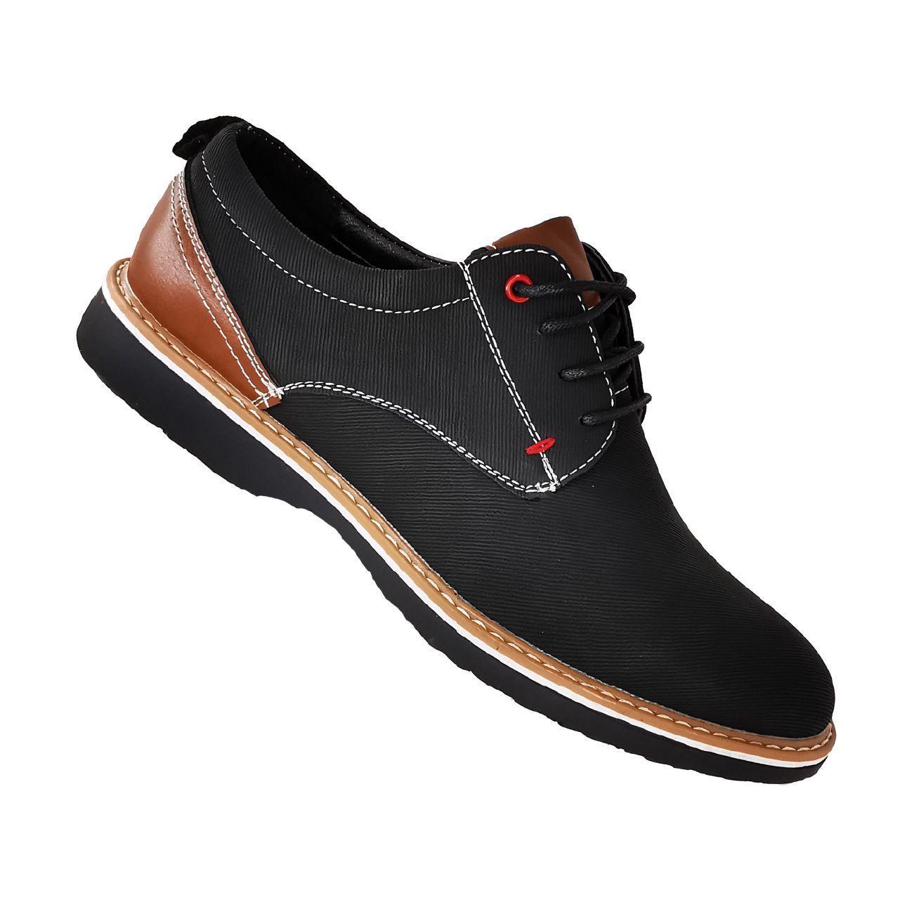 Zapatos Casual Oxfords Ejecutivo Tendencia 1074 - Negro-1