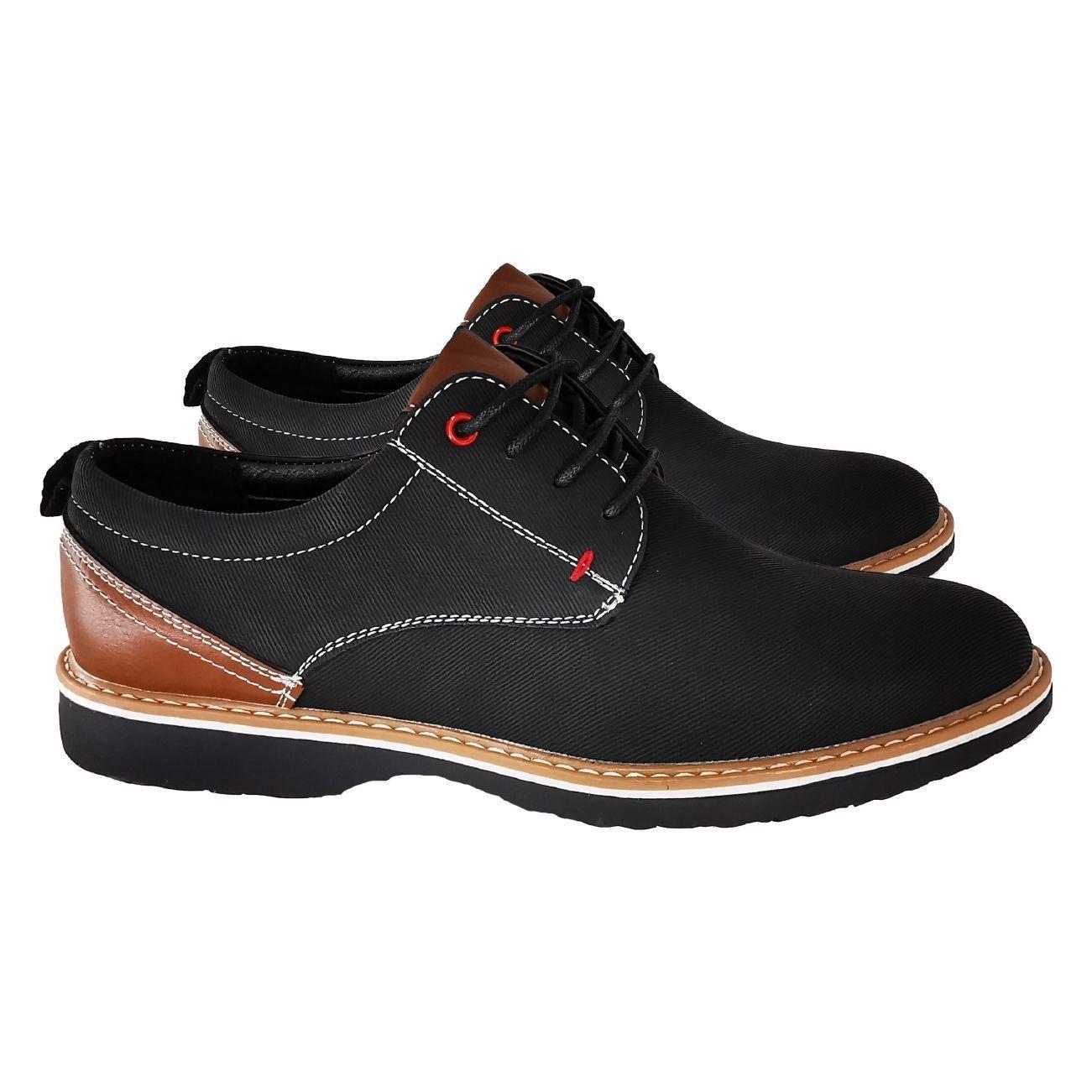 Zapatos Casual Oxfords Ejecutivo Tendencia 1074 - Negro-2