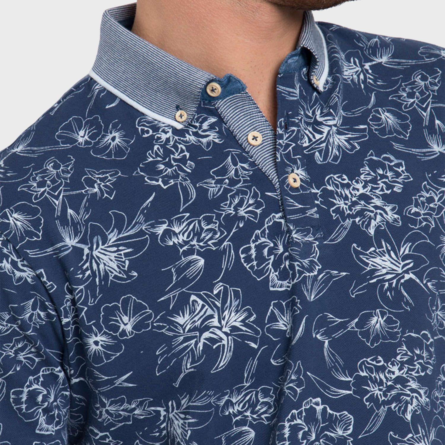 Polera Pique Flores Manga Corta-2