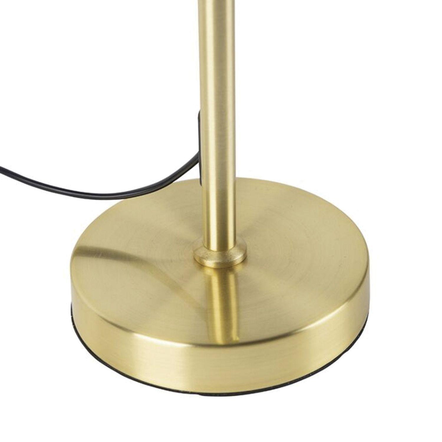 Lámpara de Mesa "Varella" Con Pantalla E-27 Dorado-4
