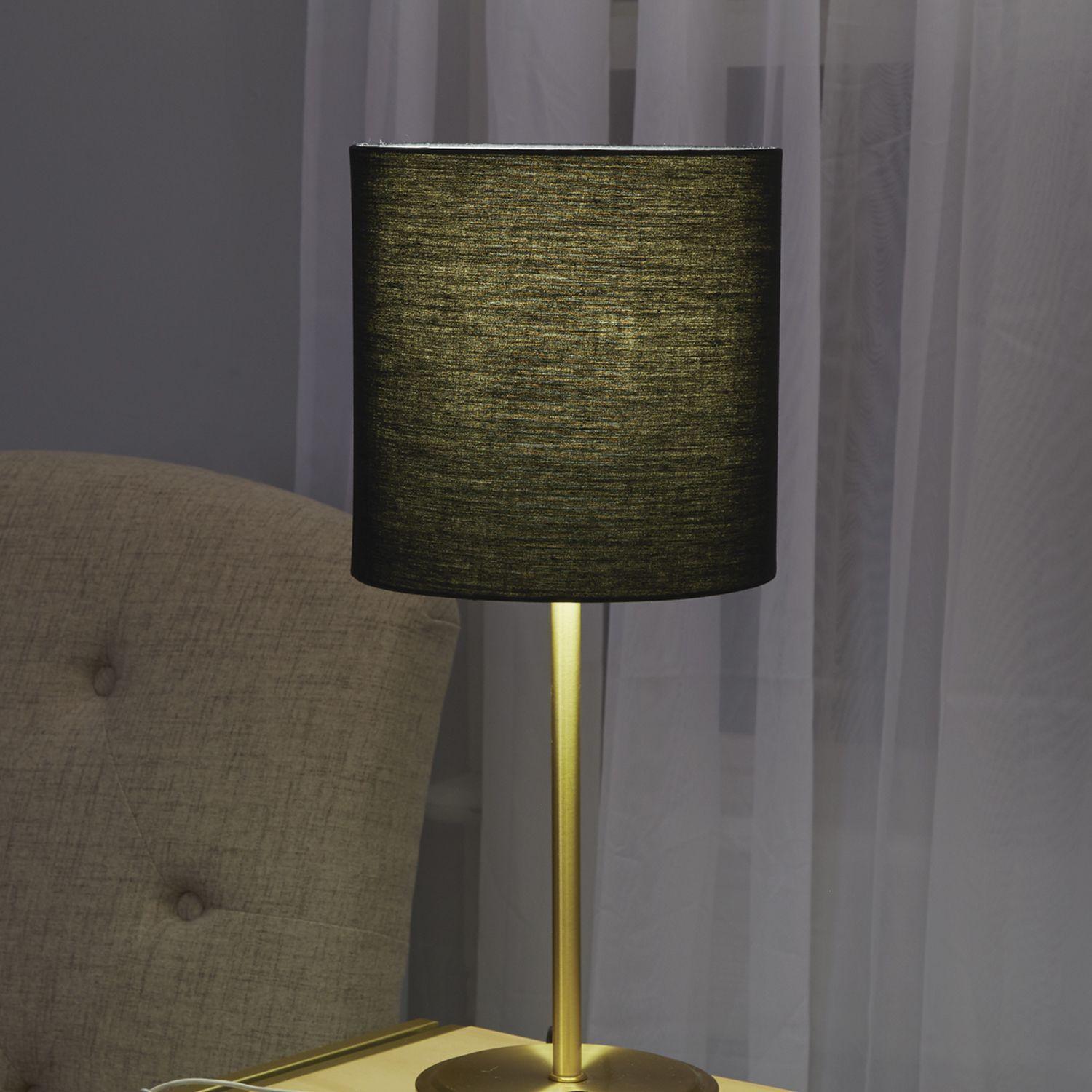 Lámpara de Mesa "Varella" Con Pantalla E-27 Dorado-6