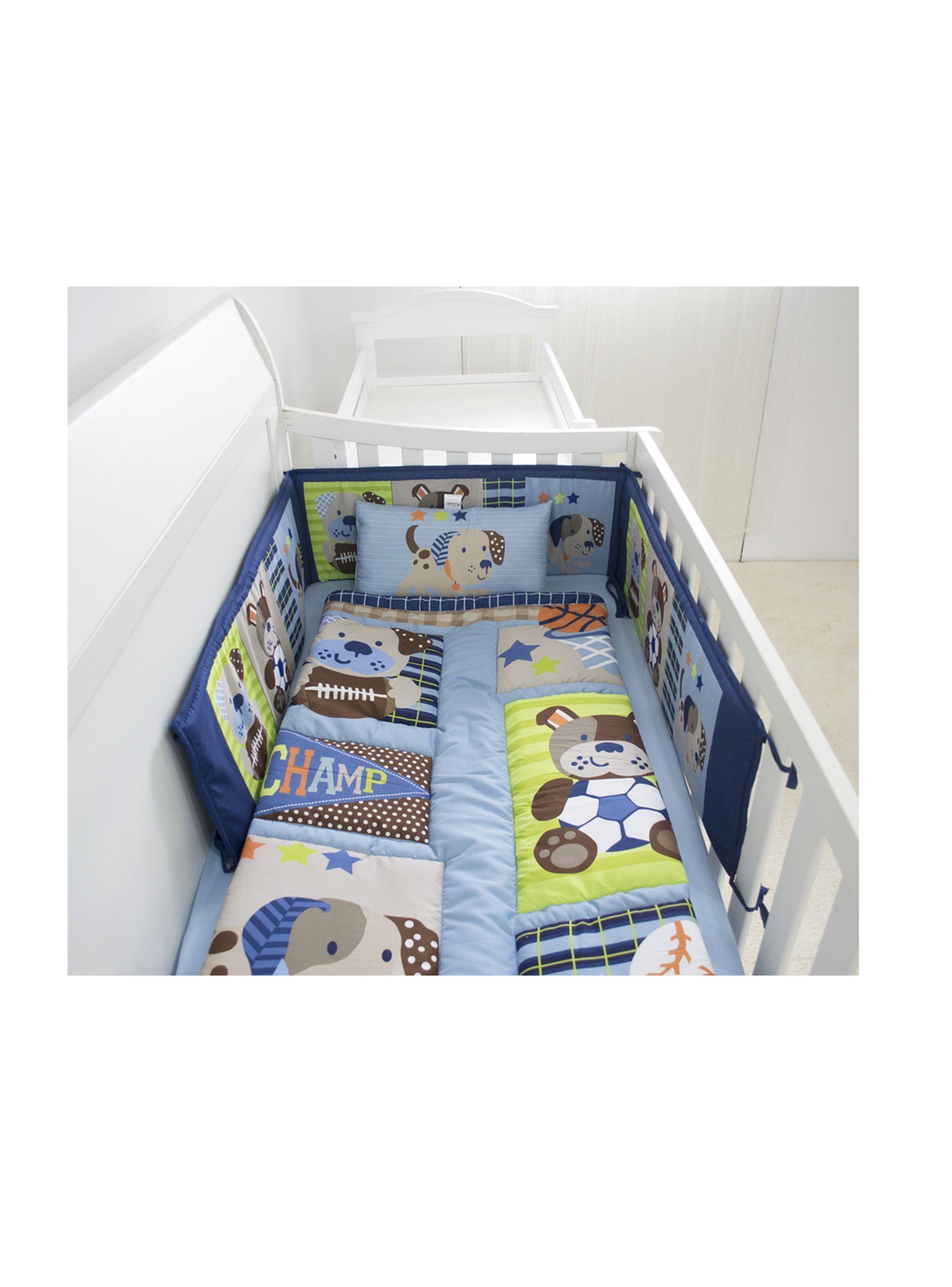 Juego De Cuna Para Bebé 5 Pzs Celeste -2