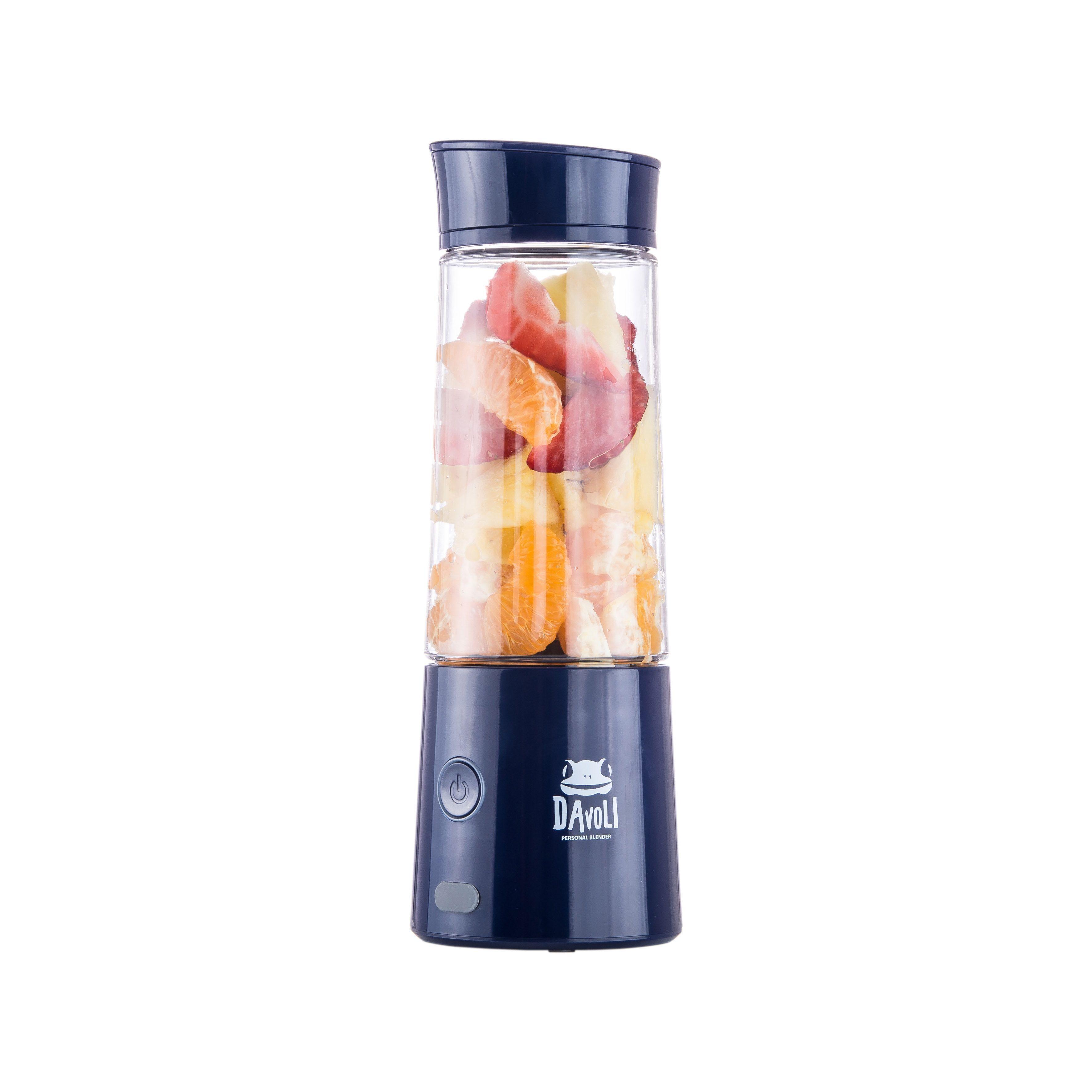 Licuadora Personal Portátil Davoli Vaso de Tritán Azul -3