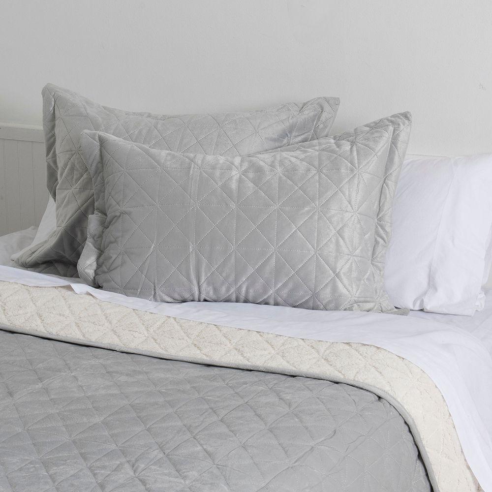 Quilt Velvet Sherpa King Gris-3