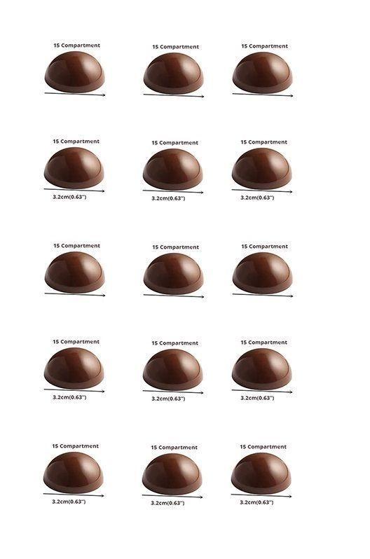 Pack X2 Moldes Chocolate Moldes De Chocolate 15circulo -2