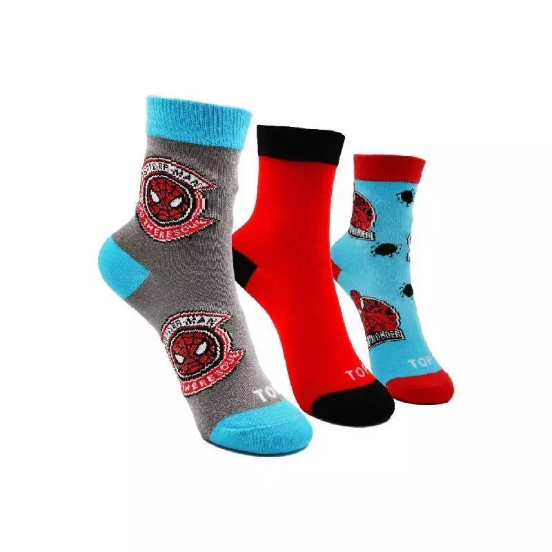 Calcetines Medios Niño Pack 3 Spiderman Multicolor Top-0