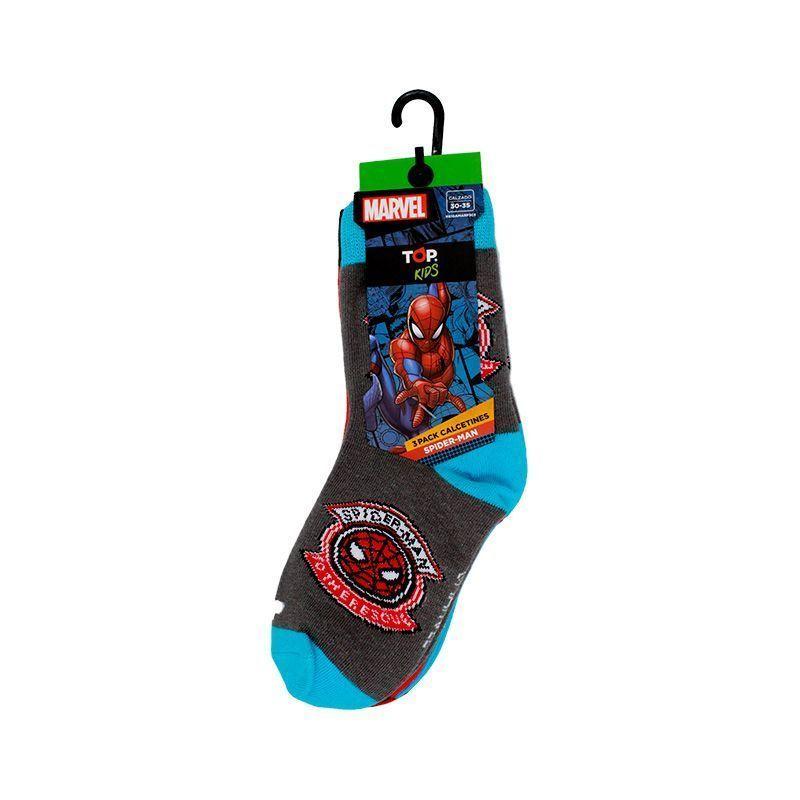 Calcetines Medios Niño Pack 3 Spiderman Multicolor Top-1