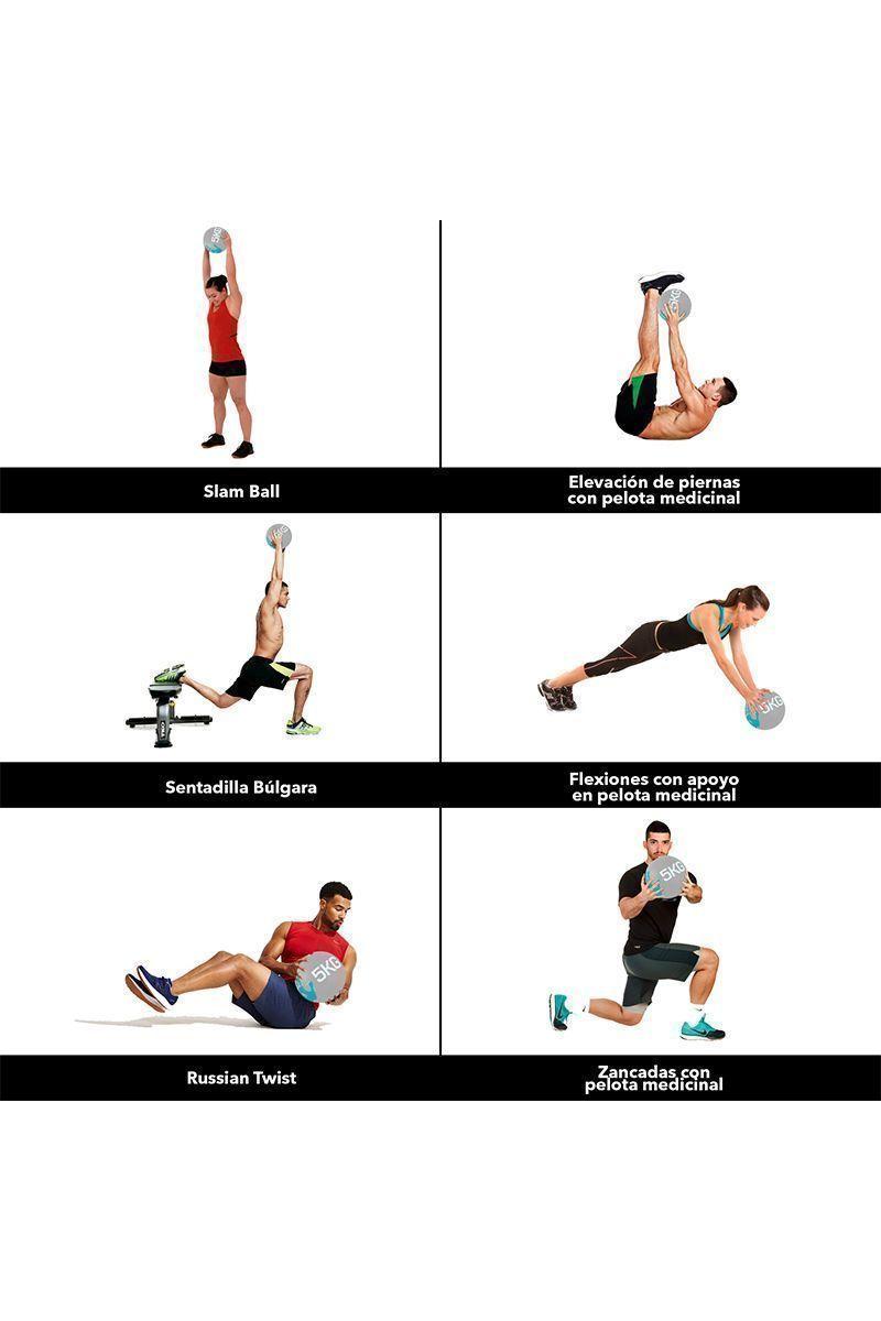 Balón Medicinal 5 Kg Ejercicios Negro-4