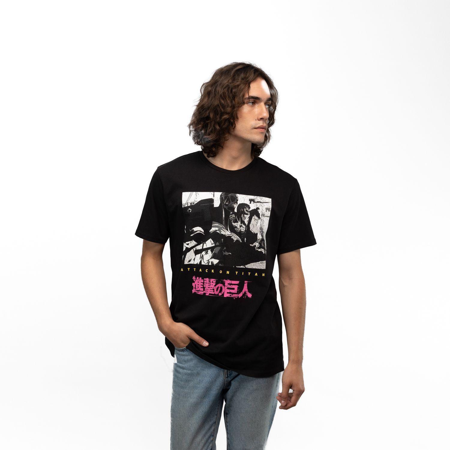 Polera Hombre YOU Attack On Titan Shingeki Negro-0