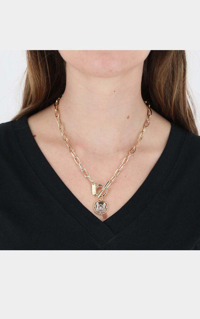 Collar Corto Cadena 3 Dorado Humana-1