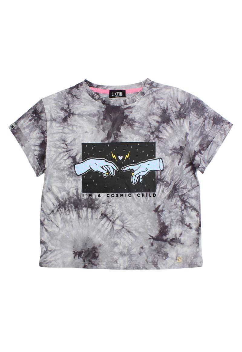 Polera Teens Niña M/C Estampado Game Scape Like It-0