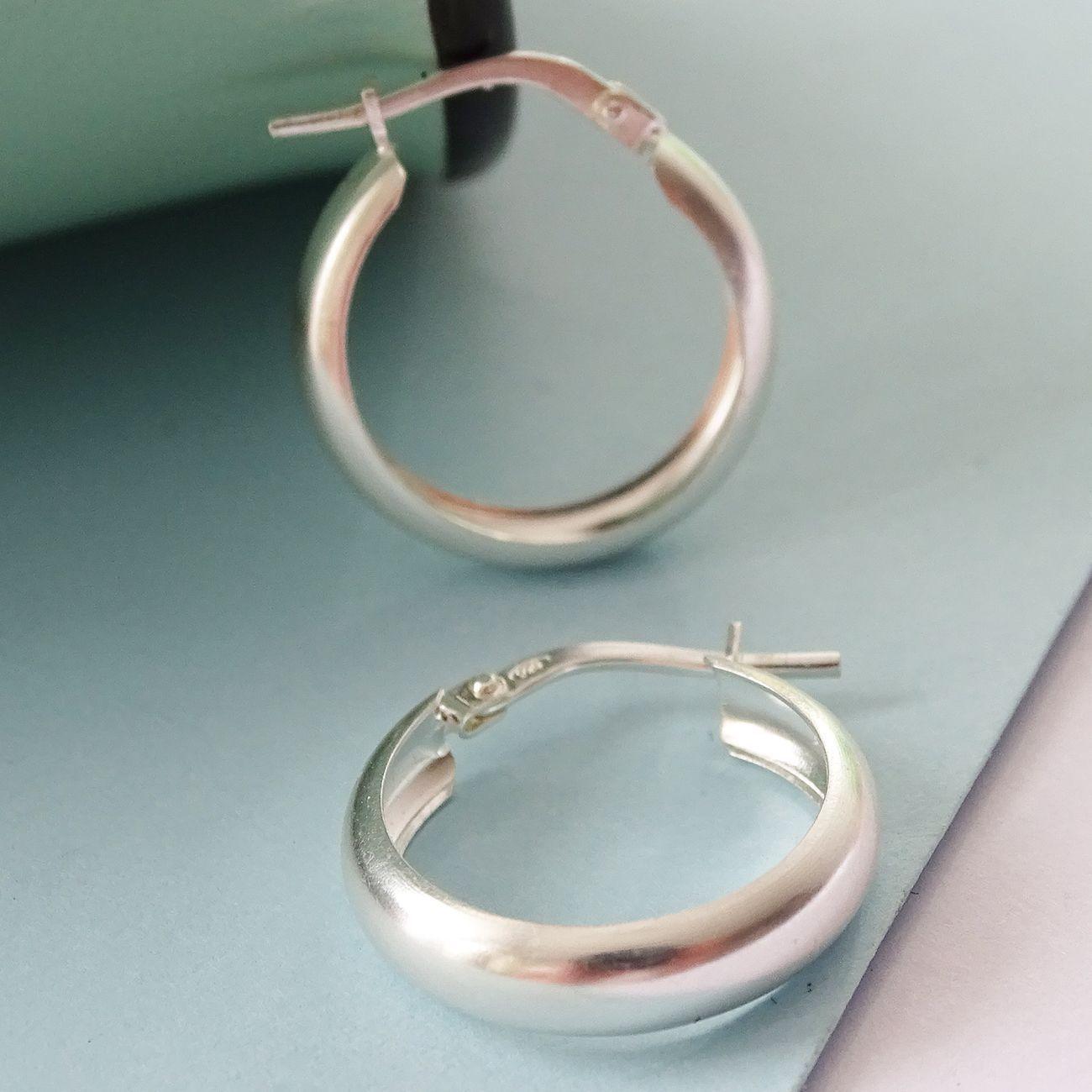 Aros Argollas De Plata 925 Lisa 2 Cm - MABELITA-1