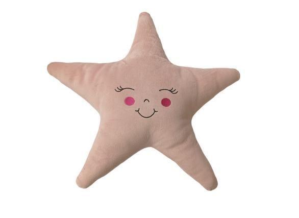 Cojin Estrella Bordada Rosada Bebe-0
