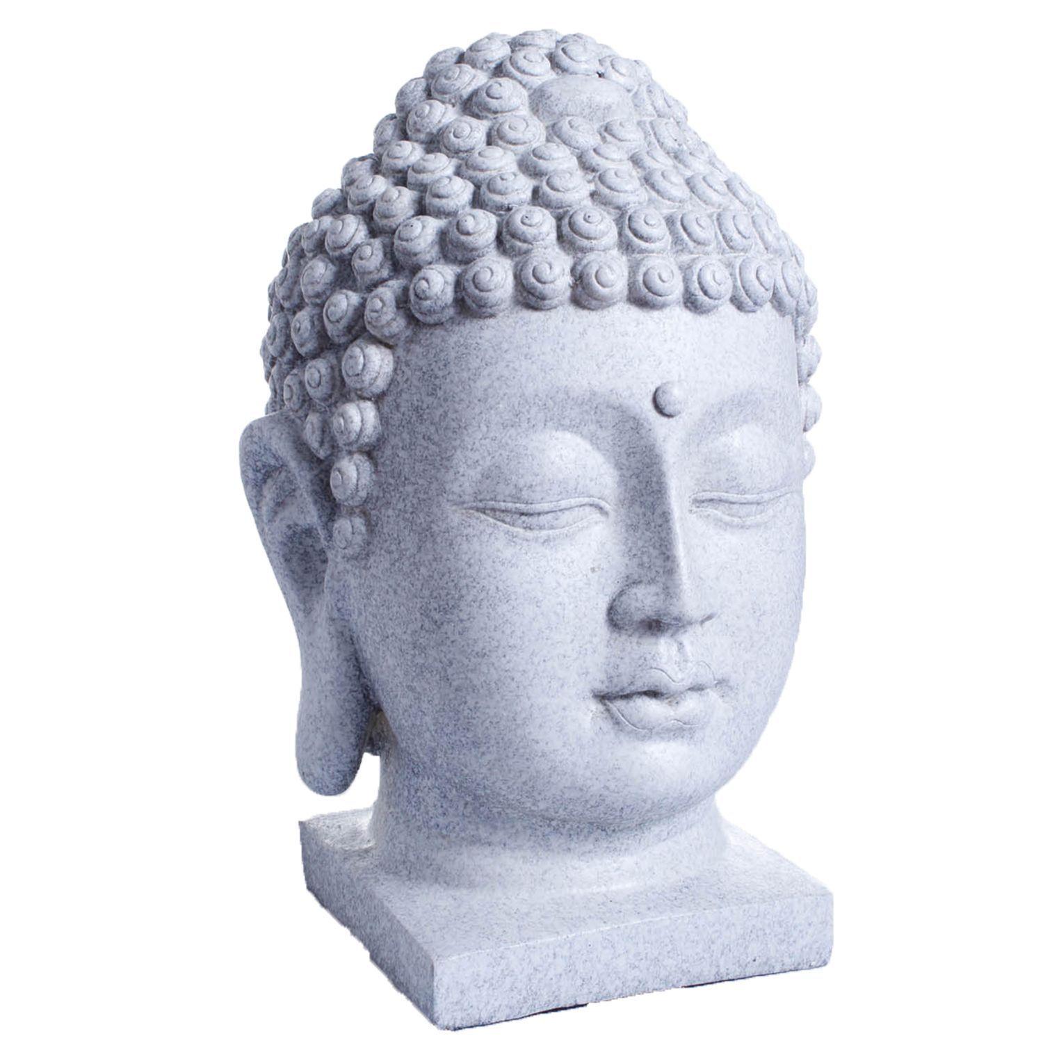 Figura Decorativa Buda Cabeza Gris-1