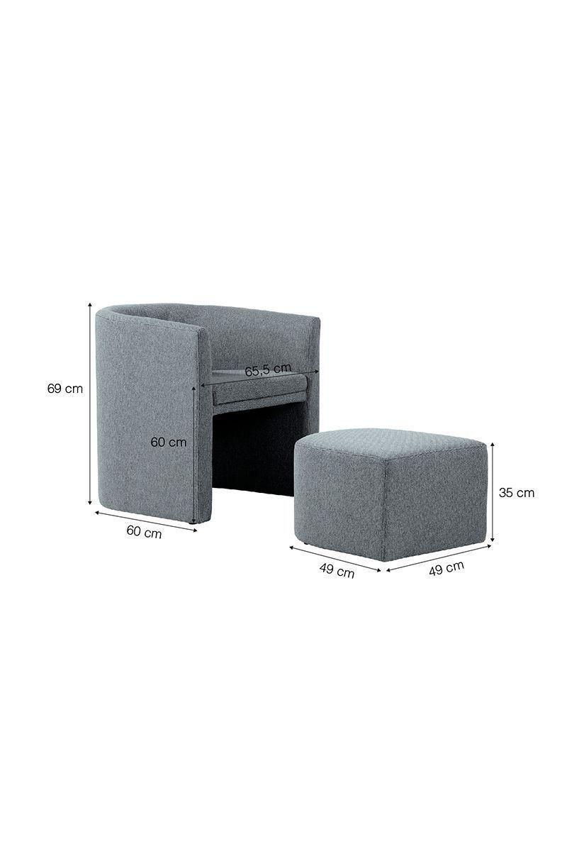 Poltrona Sitial Block Gris-2