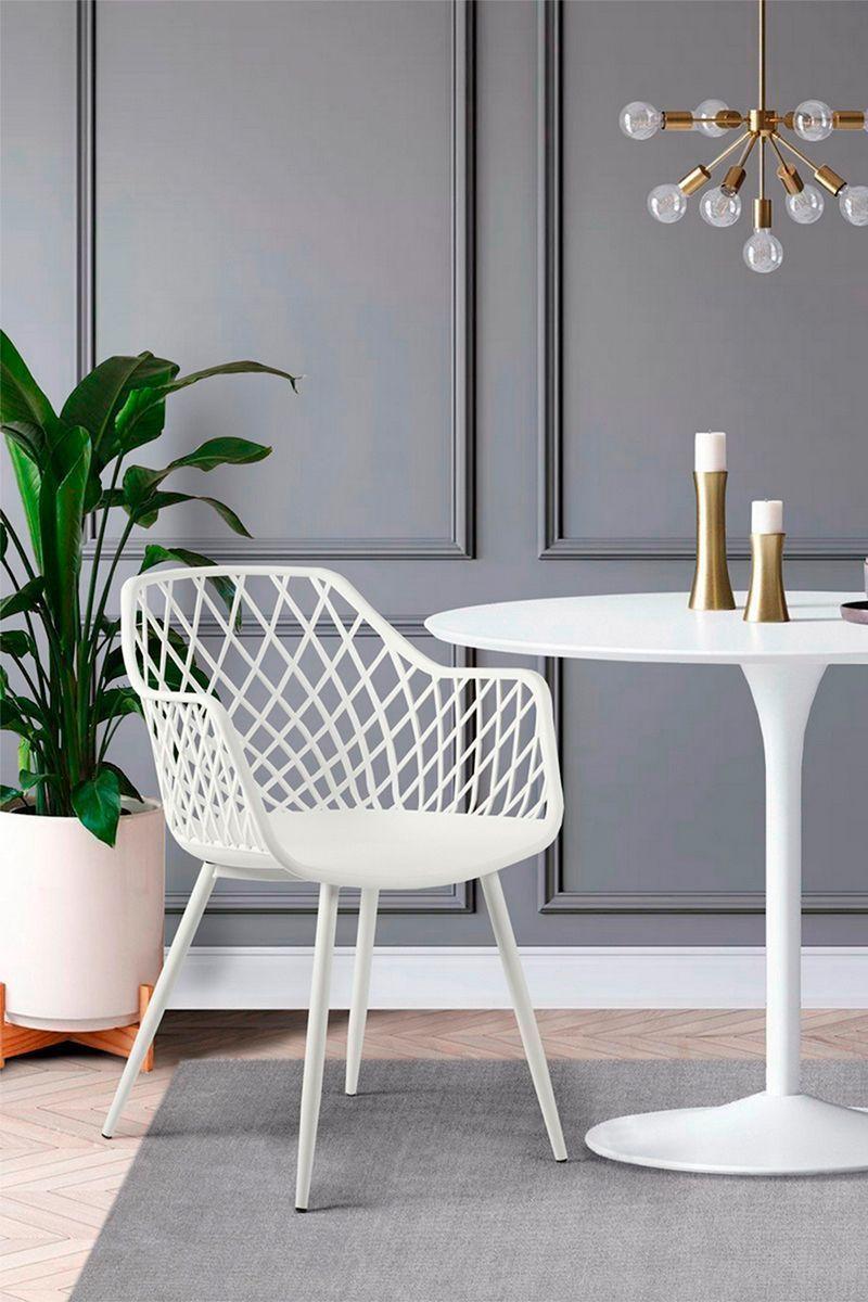 Pack 2 Sillas de Comedor de PVC Blanco-1