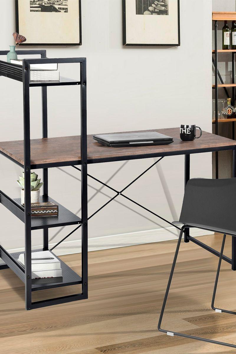 Escritorio Alaska 124x54,6x120 cm Café-1