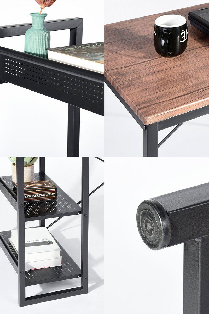 Escritorio Alaska 124x54,6x120 cm Café-4