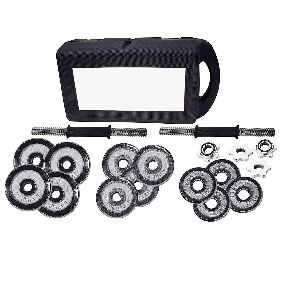 Kit de Mancuernas Nappo 20Kg Discos Intercambiables + Maleta-1