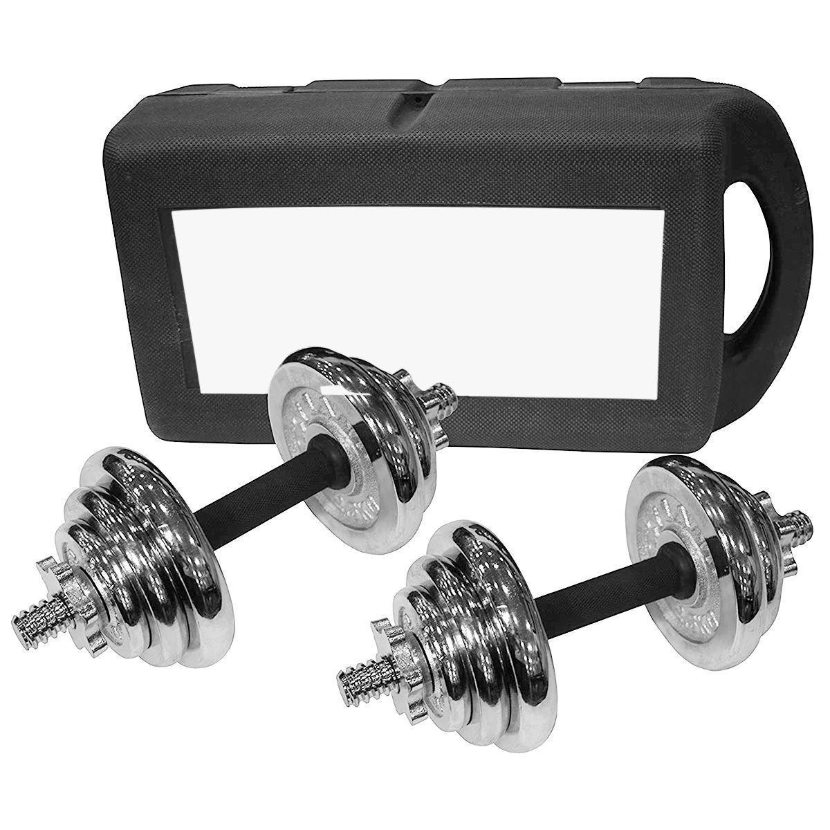 Kit de Mancuernas Nappo 20Kg Discos Intercambiables + Maleta-8