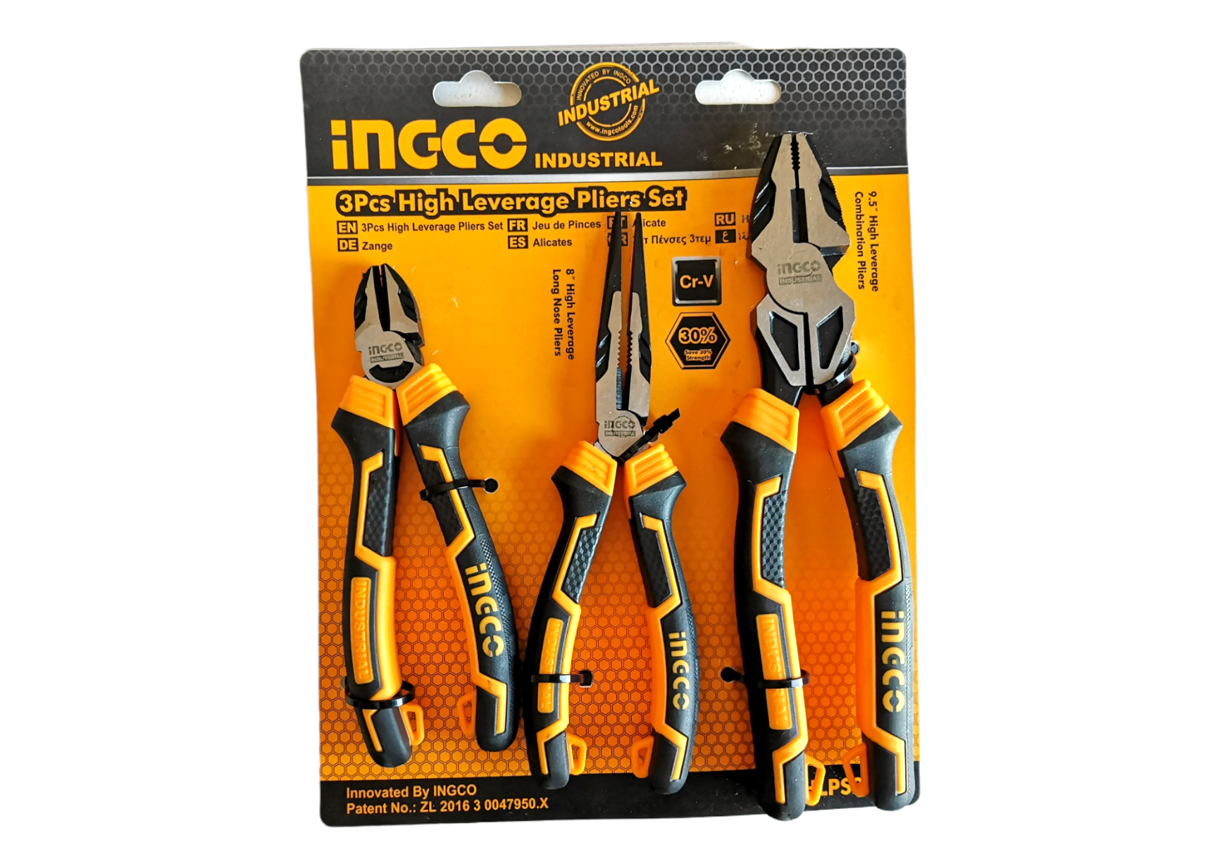 Set Juego De 3 Alicates Ingco Industrial 2832 Alta-3