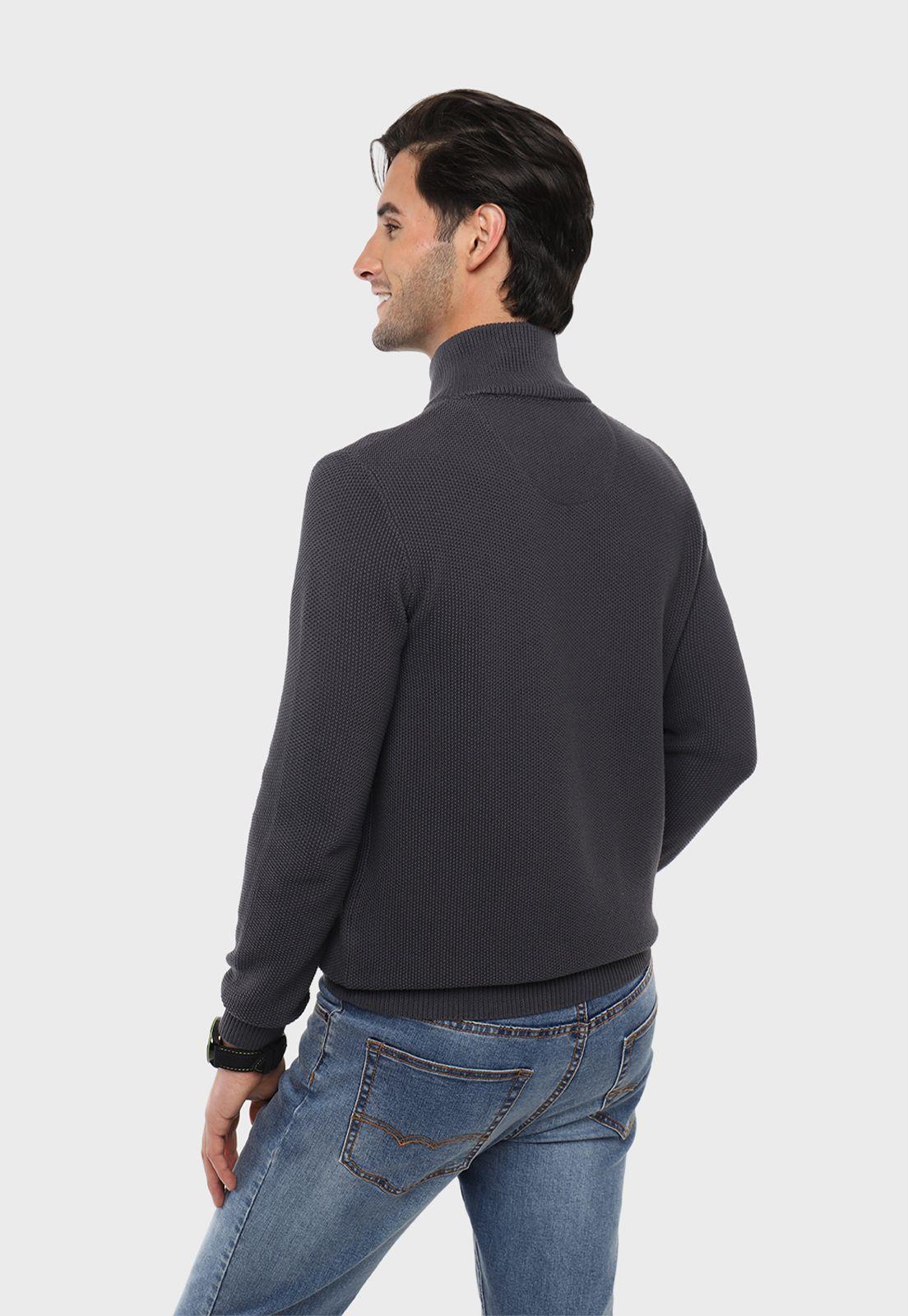 Sweater Texturado Half Button Arrow-1