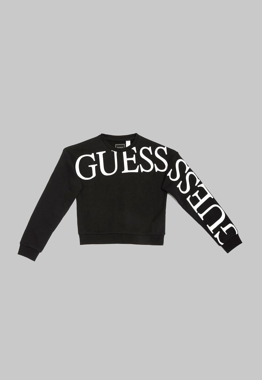 Poleron Ls Active Top Jblk Guess Kids-0