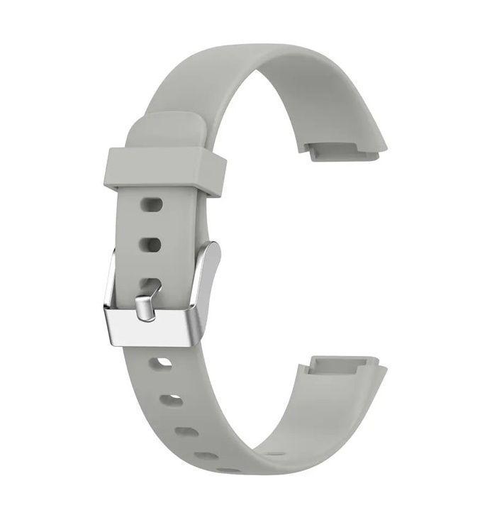 Correa Silicona Compatible Fitbit Luxe  15,4mm Gris-0