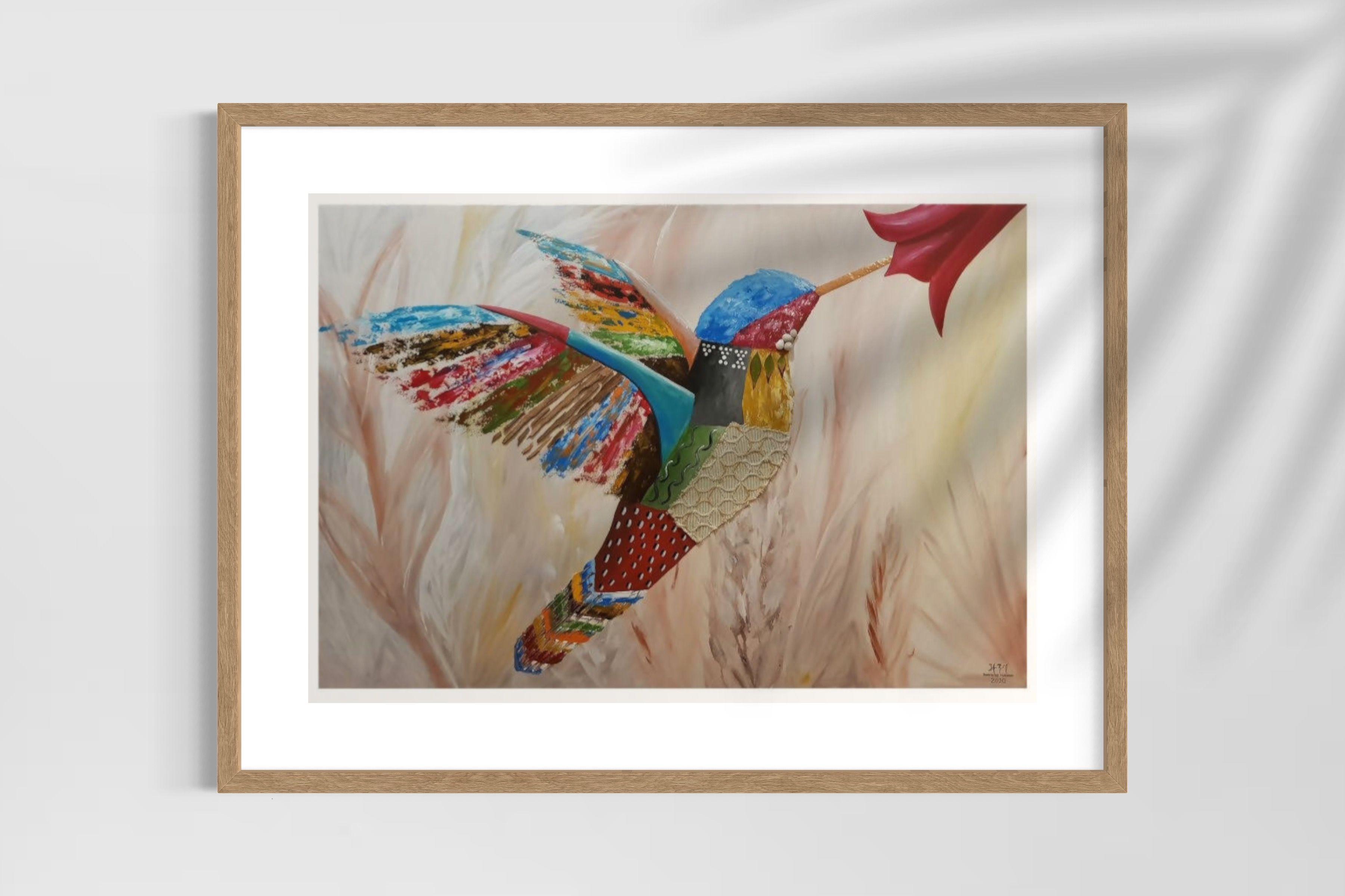 Cuadro: Colibrí #2 / 50 x 70 con paspartú-0