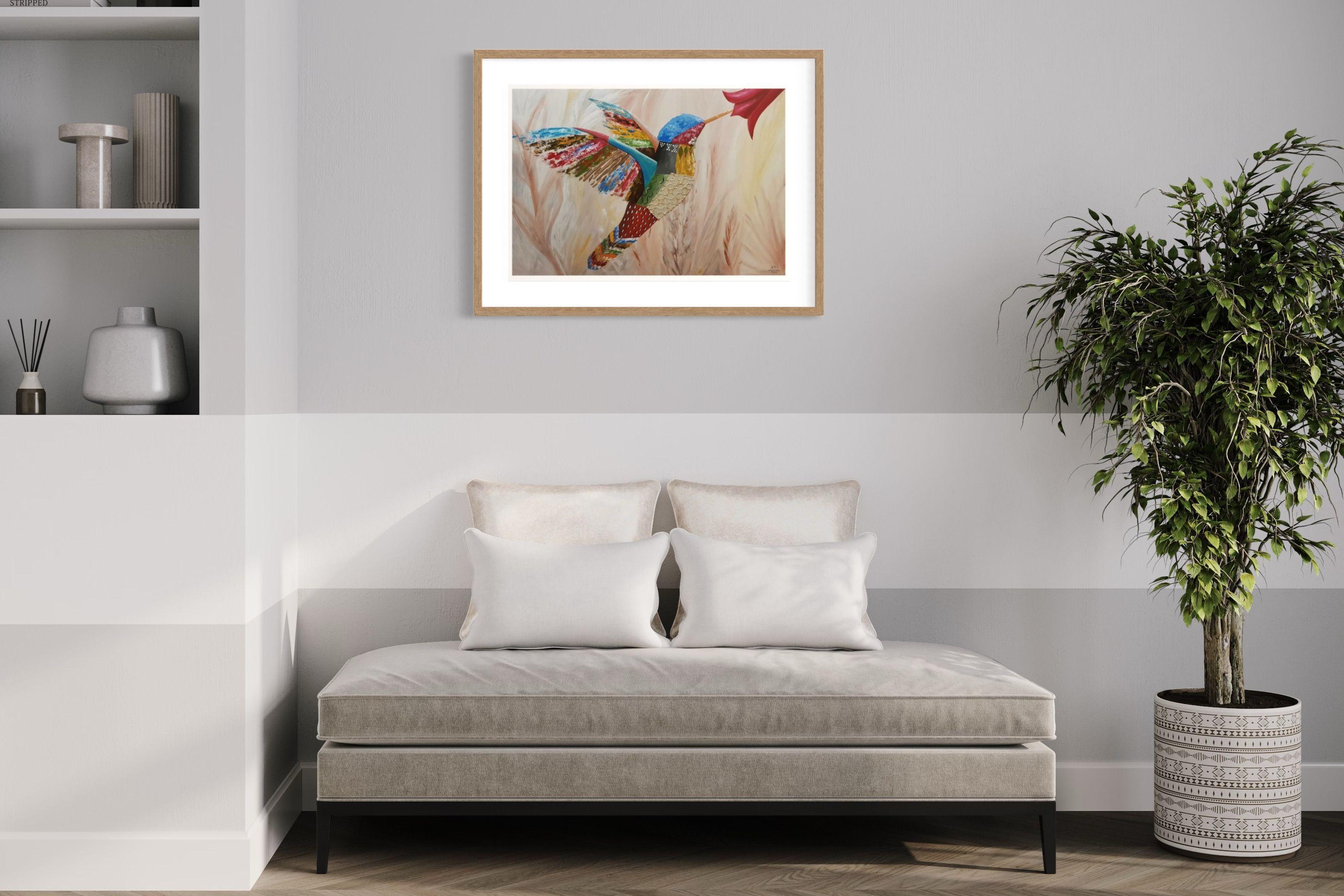 Cuadro: Colibrí #2 / 50 x 70 con paspartú-2