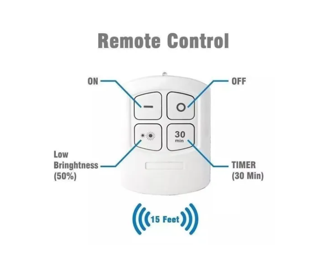Set 3 Luz Led Portátil Control Remoto Timer Dimer-1