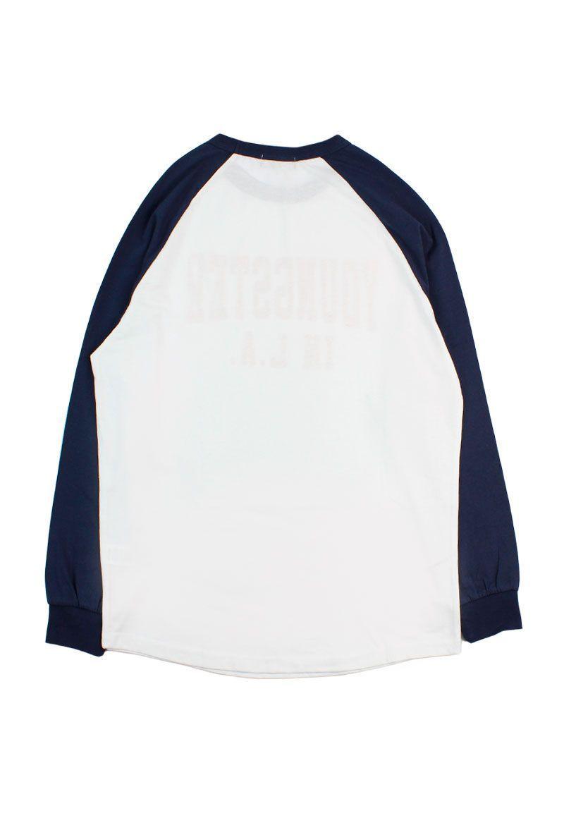 Polera teens niño m/ raglan varsity 500-1
