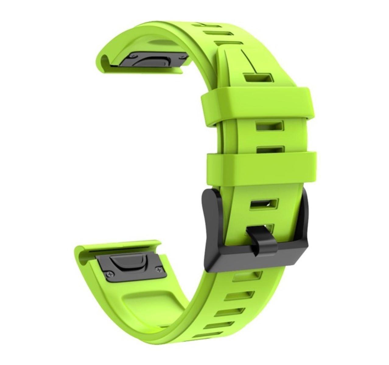 Correa Compatible Garmin Fenix 6x 6x Pro 5x 5x Plus 3hr 26mm Verde-0