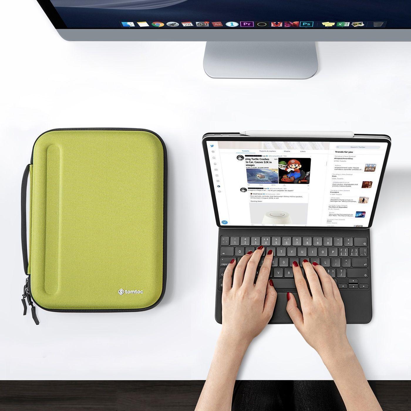 Tomtoc Estuche portafolio para iPad 12,9"- Avocado-3