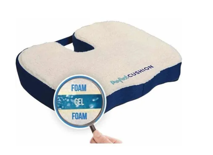 Cojín Asiento De Gel Alivia Dolor De Espalda Ergonómico-1