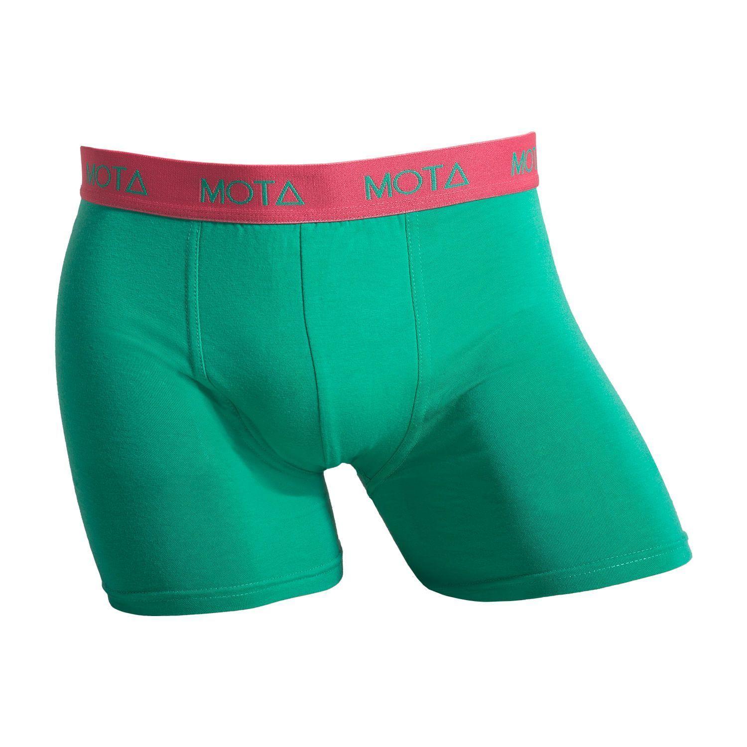 BOXER MEDIO ALGODON MOTA VERDE-0