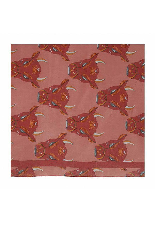 Pañuelo Estampado Rosado Y Burdeo Trigal Toros Humana-1